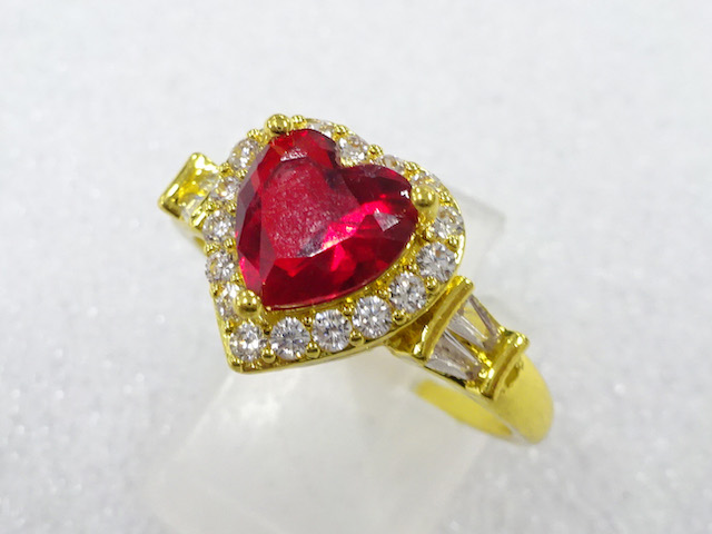 COLORED STONE FASHION RING / JP SIZE 21